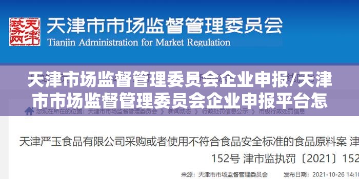 天津市场监督管理委员会企业申报/天津市市场监督管理委员会企业申报平台怎么填