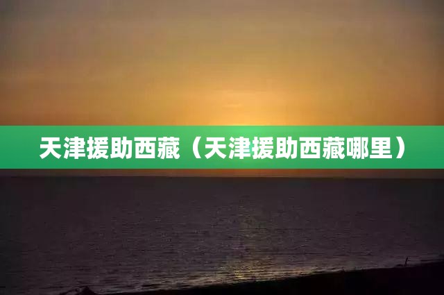 天津援助西藏（天津援助西藏哪里）
