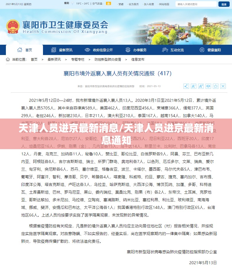 天津人员进京最新消息/天津人员进京最新消息通知
