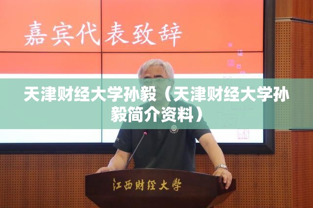 天津财经大学孙毅（天津财经大学孙毅简介资料）