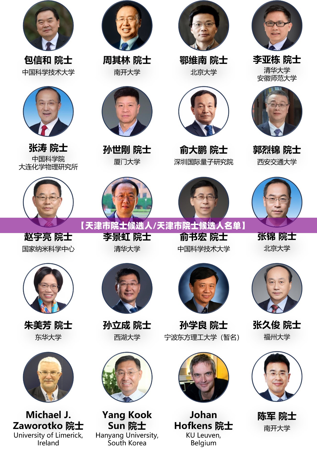 【天津市院士候选人/天津市院士候选人名单】