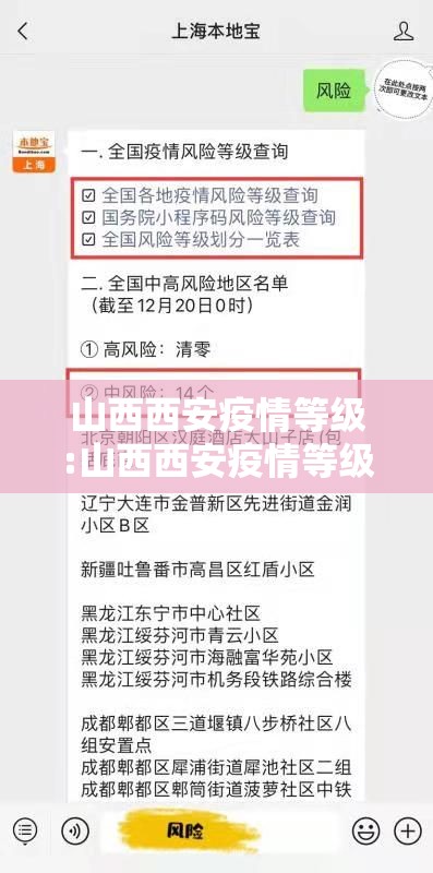 山西西安疫情等级:山西西安疫情等级风险查询