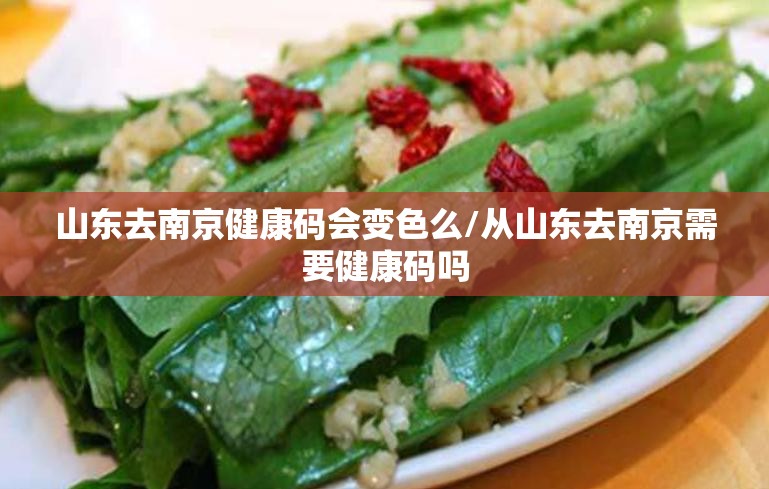 山东去南京健康码会变色么/从山东去南京需要健康码吗