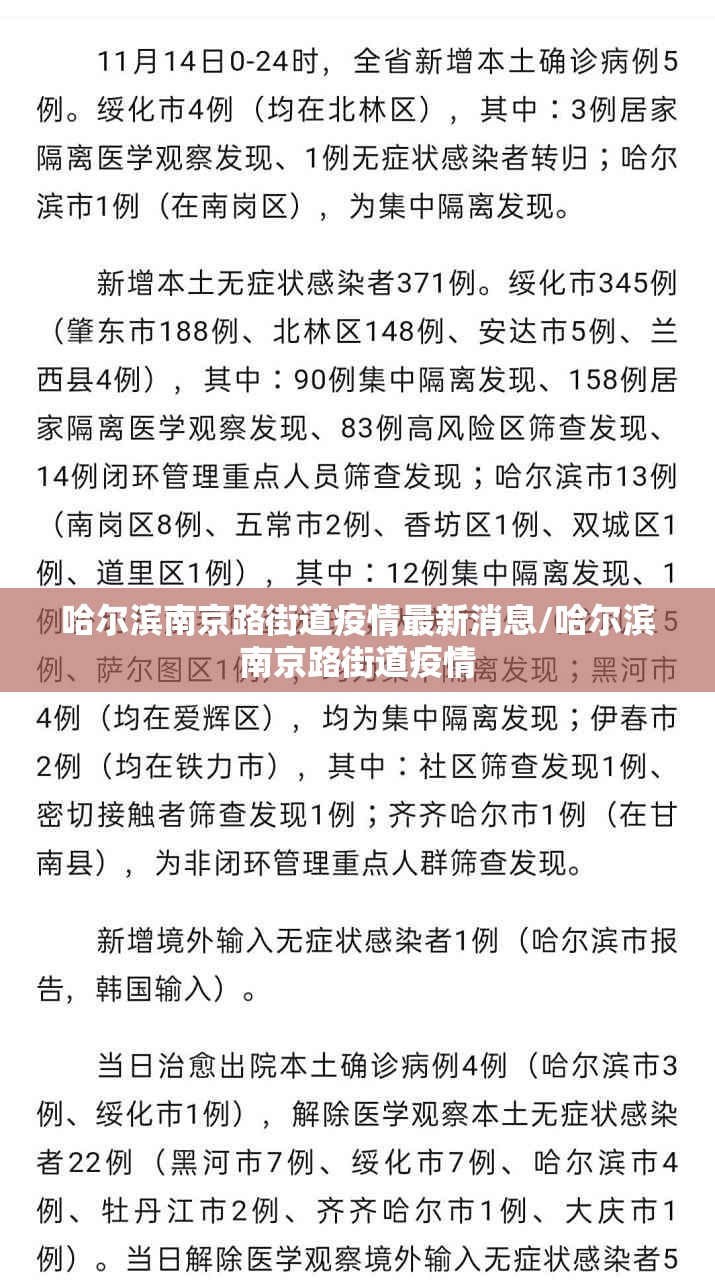 哈尔滨南京路街道疫情最新消息/哈尔滨南京路街道疫情