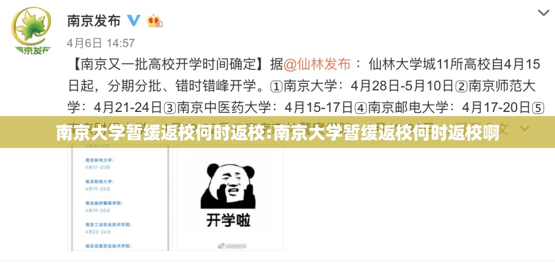 南京大学暂缓返校何时返校:南京大学暂缓返校何时返校啊