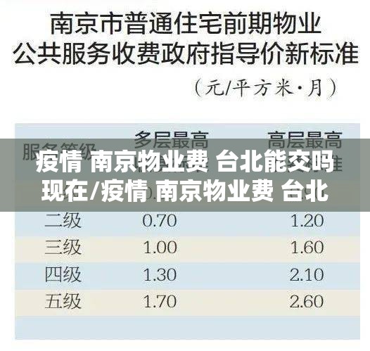 疫情 南京物业费 台北能交吗现在/疫情 南京物业费 台北能交吗