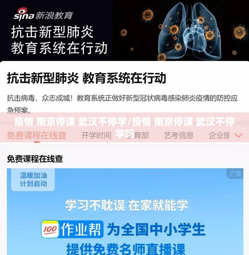 疫情 南京停课 武汉不停学/疫情 南京停课 武汉不停学吗