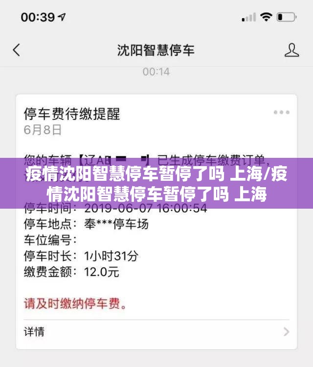 疫情沈阳智慧停车暂停了吗 上海/疫情沈阳智慧停车暂停了吗 上海
