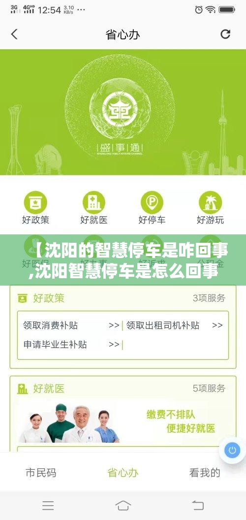 【沈阳的智慧停车是咋回事,沈阳智慧停车是怎么回事】