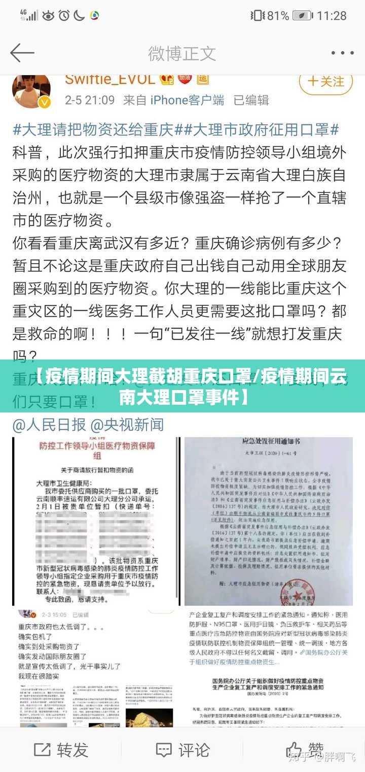 【疫情期间大理截胡重庆口罩/疫情期间云南大理口罩事件】