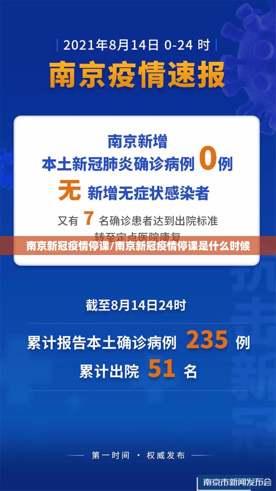 南京新冠疫情停课/南京新冠疫情停课是什么时候