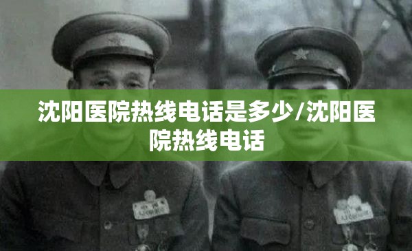 沈阳医院热线电话是多少/沈阳医院热线电话