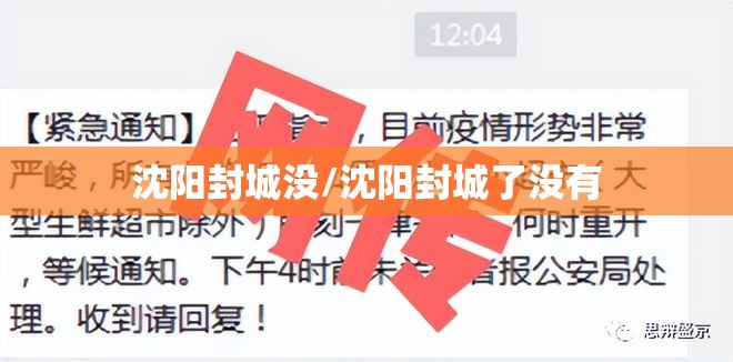 沈阳封城没/沈阳封城了没有