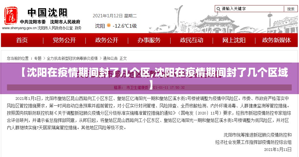 【沈阳在疫情期间封了几个区,沈阳在疫情期间封了几个区域】