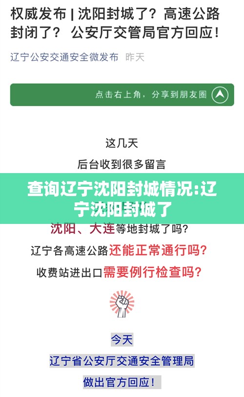 查询辽宁沈阳封城情况:辽宁沈阳封城了