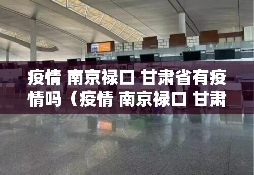 疫情 南京禄口 甘肃省有疫情吗（疫情 南京禄口 甘肃省有疫情吗）