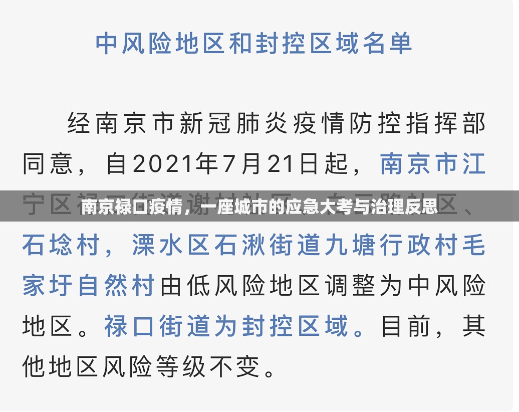 南京禄口疫情，一座城市的应急大考与治理反思