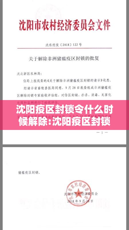 沈阳疫区封锁令什么时候解除:沈阳疫区封锁令什么时候解除的