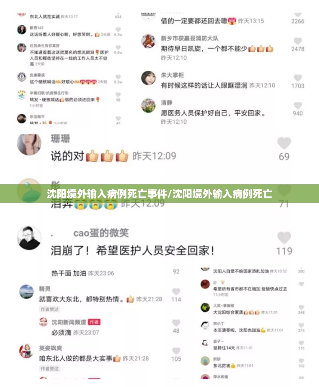 沈阳境外输入病例死亡事件/沈阳境外输入病例死亡