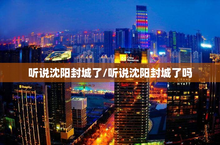 听说沈阳封城了/听说沈阳封城了吗