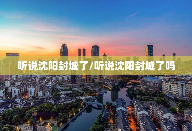听说沈阳封城了/听说沈阳封城了吗