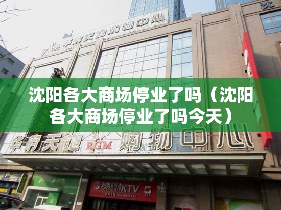 沈阳各大商场停业了吗（沈阳各大商场停业了吗今天）