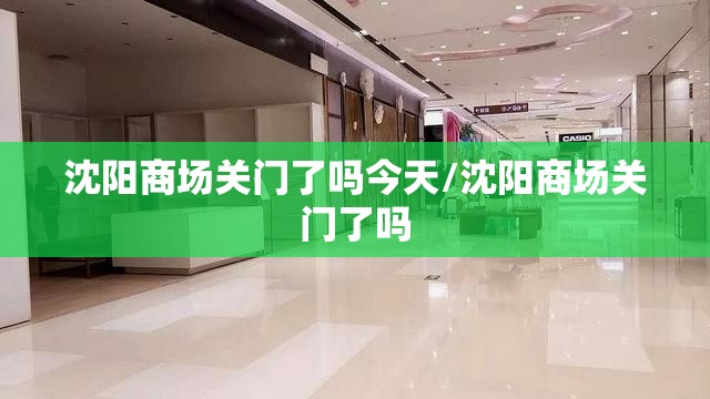 沈阳商场关门了吗今天/沈阳商场关门了吗