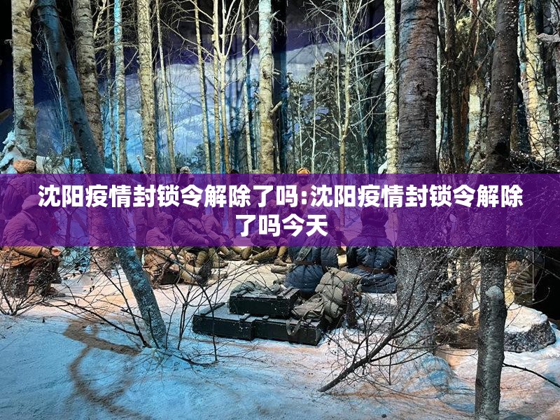 沈阳疫情封锁令解除了吗:沈阳疫情封锁令解除了吗今天