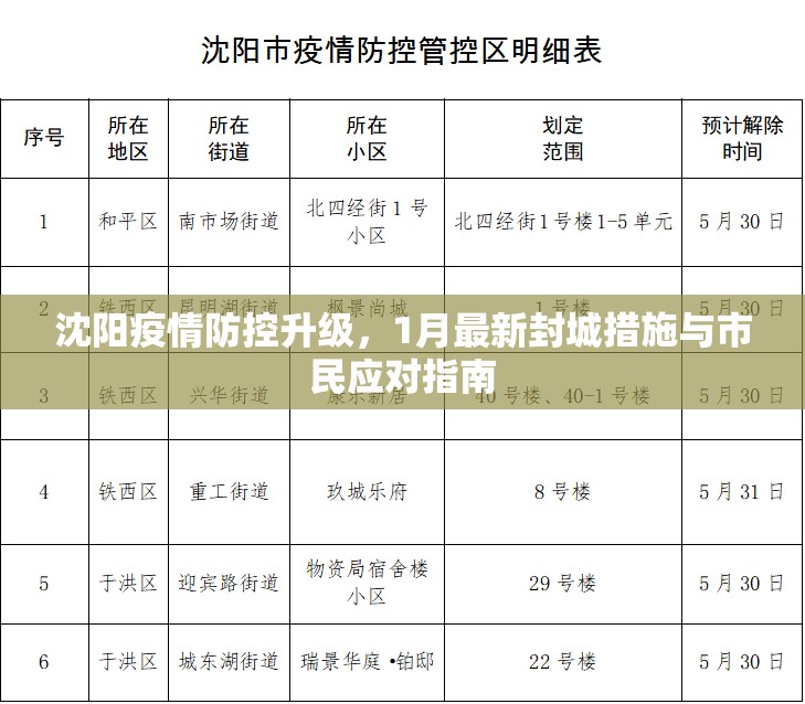 沈阳疫情防控升级，1月最新封城措施与市民应对指南