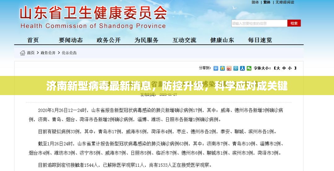 济南新型病毒最新消息，防控升级，科学应对成关键