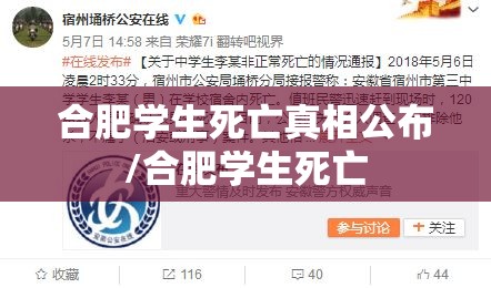 合肥学生死亡真相公布/合肥学生死亡