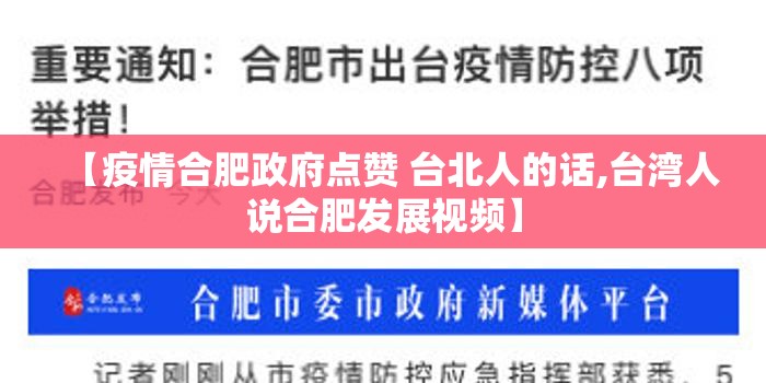 【疫情合肥政府点赞 台北人的话,台湾人说合肥发展视频】