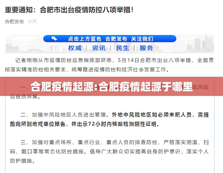 合肥疫情起源:合肥疫情起源于哪里