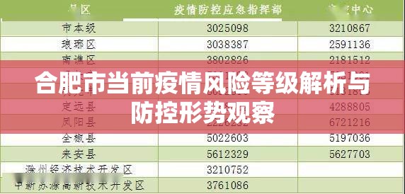 合肥市当前疫情风险等级解析与防控形势观察