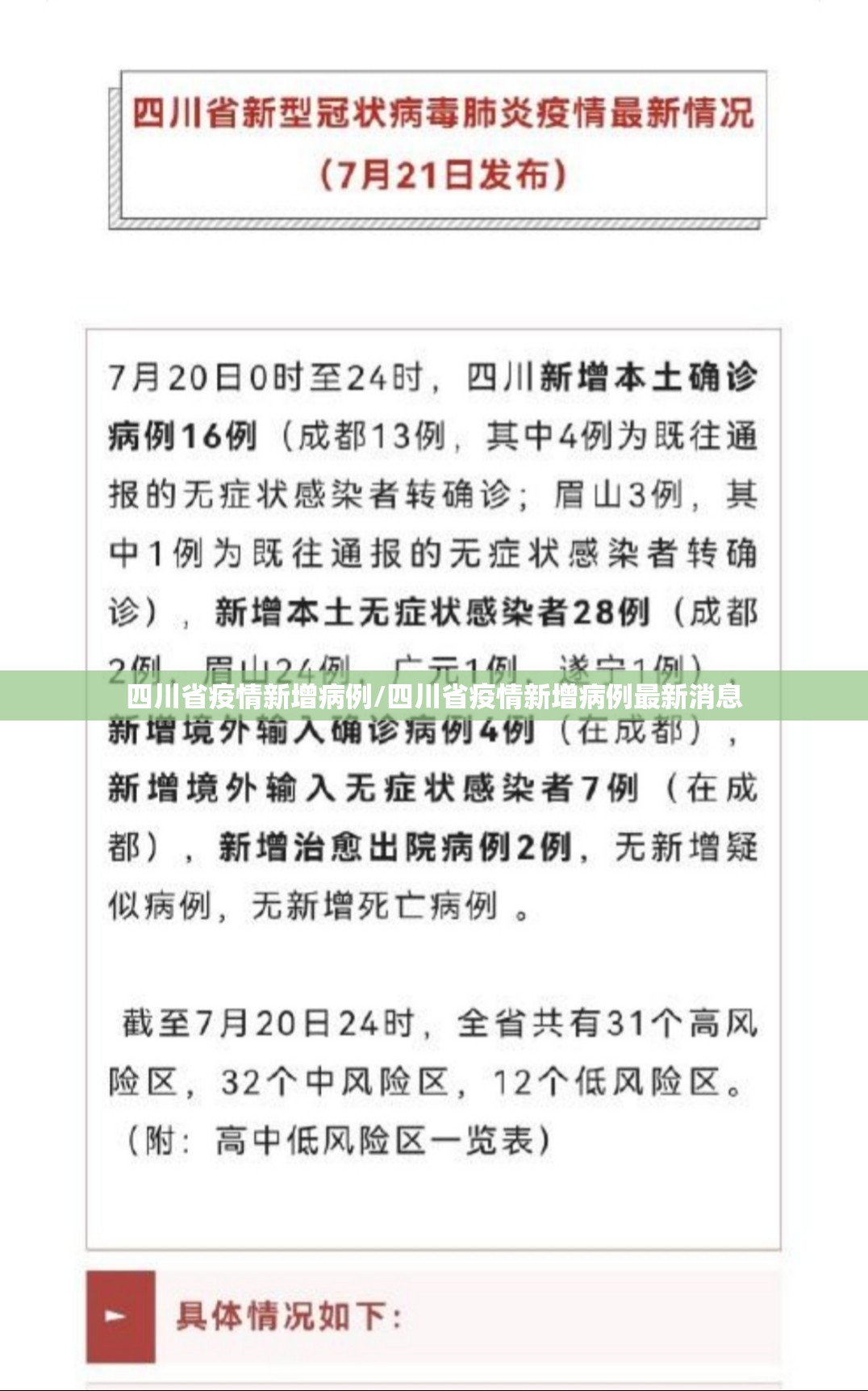 四川省疫情新增病例/四川省疫情新增病例最新消息