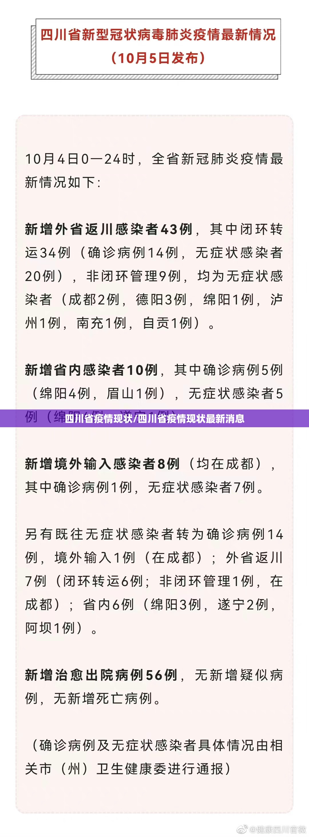 四川省疫情现状/四川省疫情现状最新消息