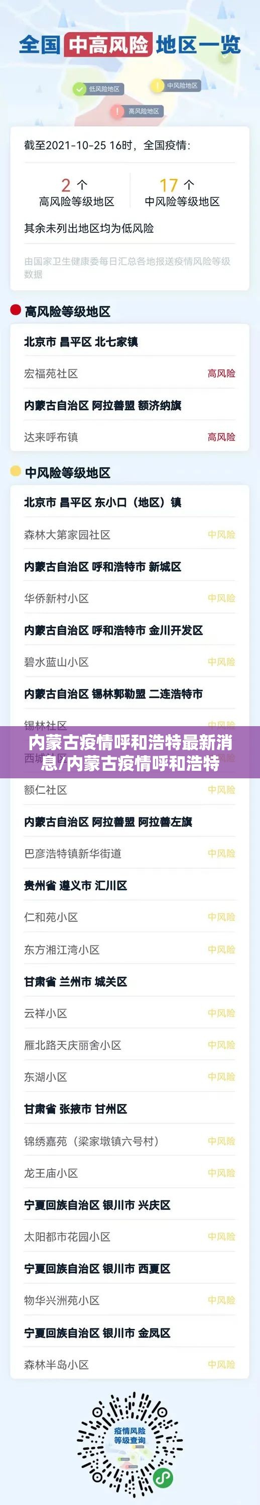 内蒙古疫情呼和浩特最新消息/内蒙古疫情呼和浩特