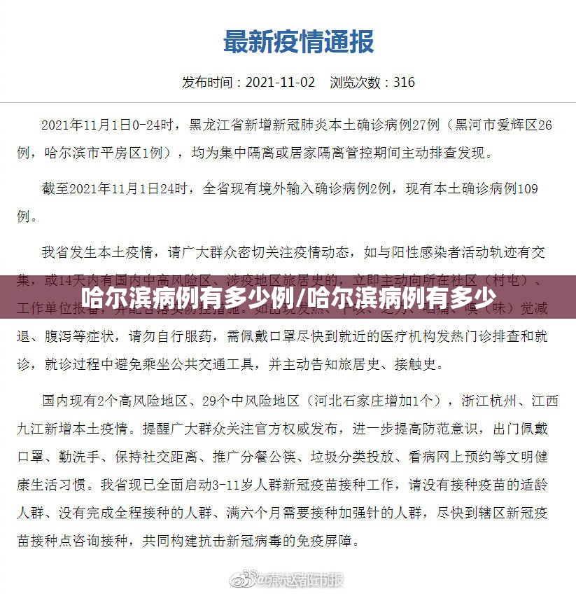 哈尔滨病例有多少例/哈尔滨病例有多少