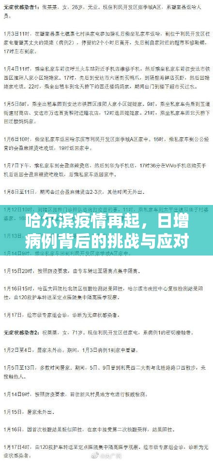 哈尔滨疫情再起，日增病例背后的挑战与应对