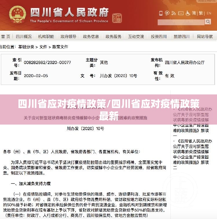 四川省应对疫情政策/四川省应对疫情政策最新