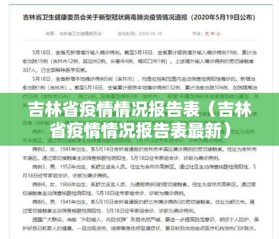 吉林省疫情情况报告表（吉林省疫情情况报告表最新）