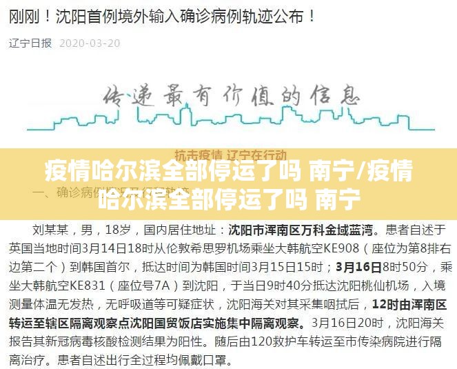 疫情哈尔滨全部停运了吗 南宁/疫情哈尔滨全部停运了吗 南宁