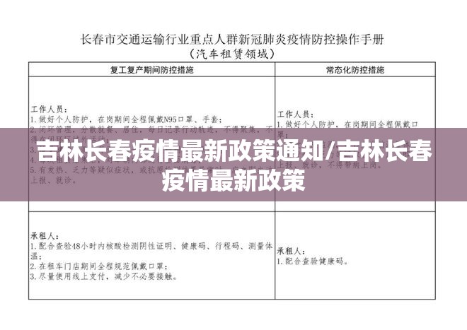 吉林长春疫情最新政策通知/吉林长春疫情最新政策