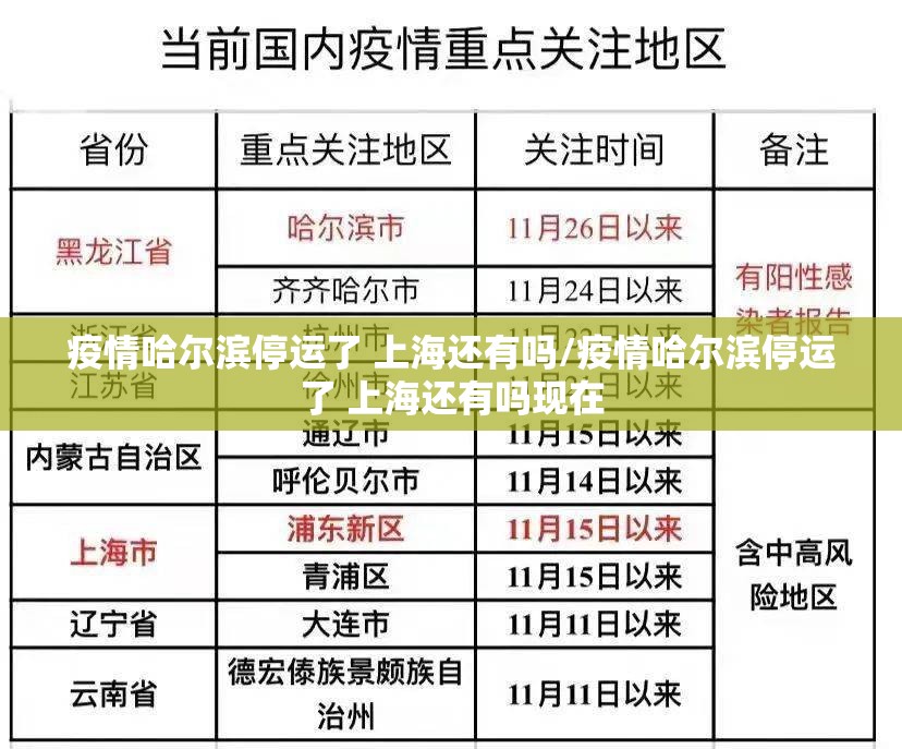 疫情哈尔滨停运了 上海还有吗/疫情哈尔滨停运了 上海还有吗现在