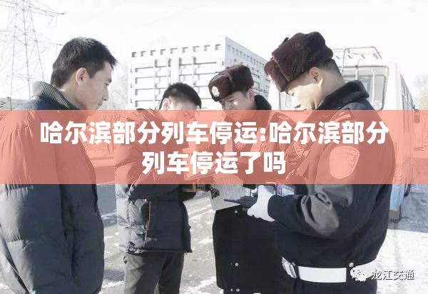 哈尔滨部分列车停运:哈尔滨部分列车停运了吗