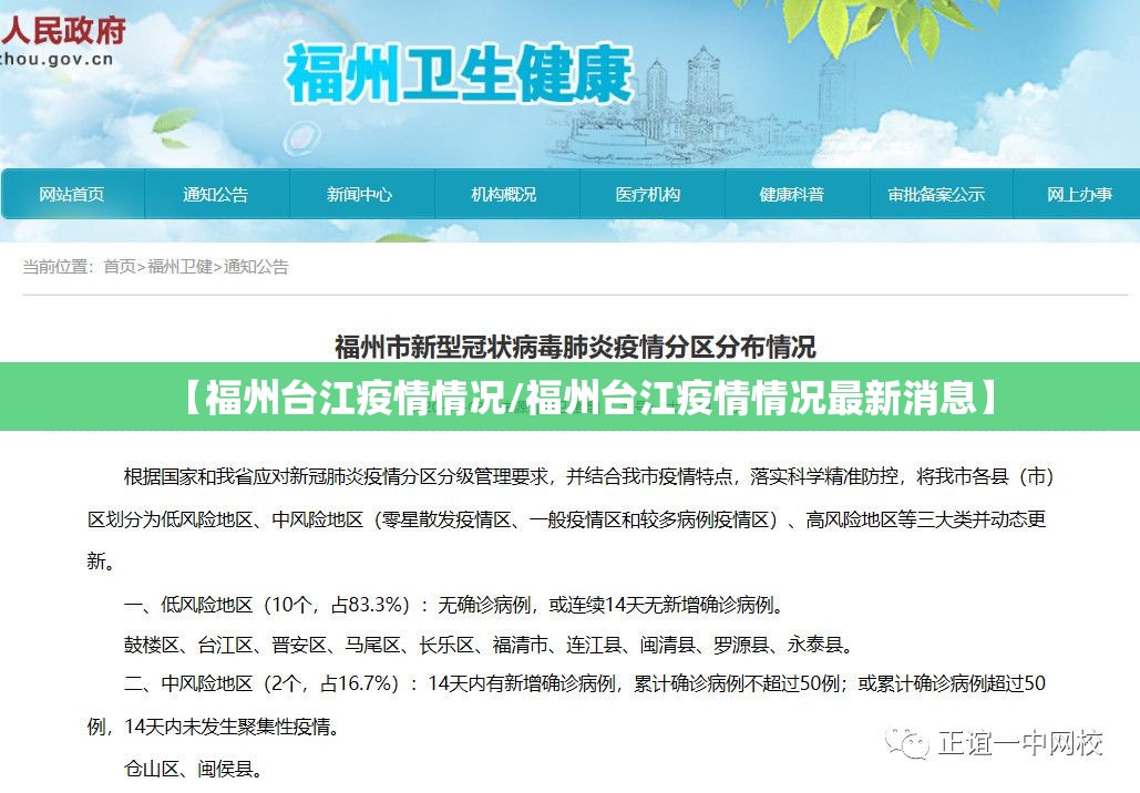 【福州台江疫情情况/福州台江疫情情况最新消息】