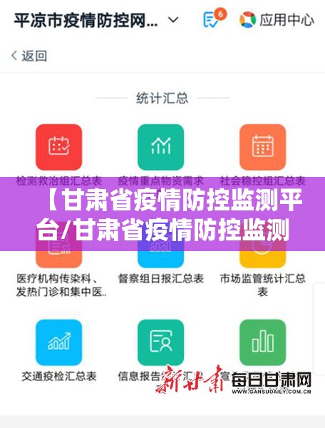 【甘肃省疫情防控监测平台/甘肃省疫情防控监测平台官网】