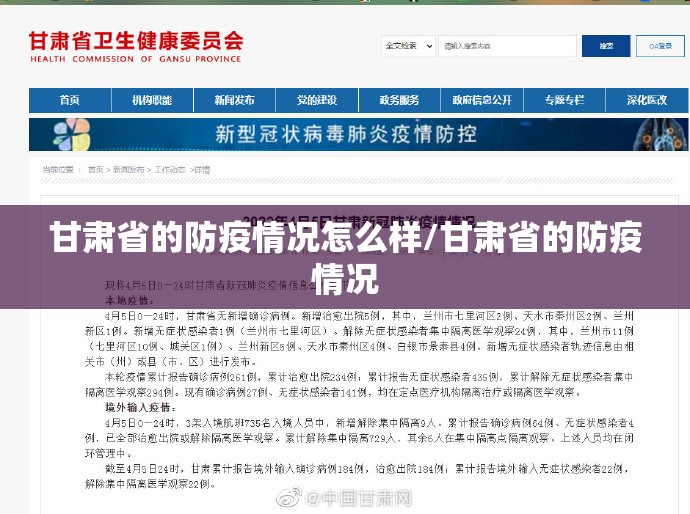 甘肃省的防疫情况怎么样/甘肃省的防疫情况